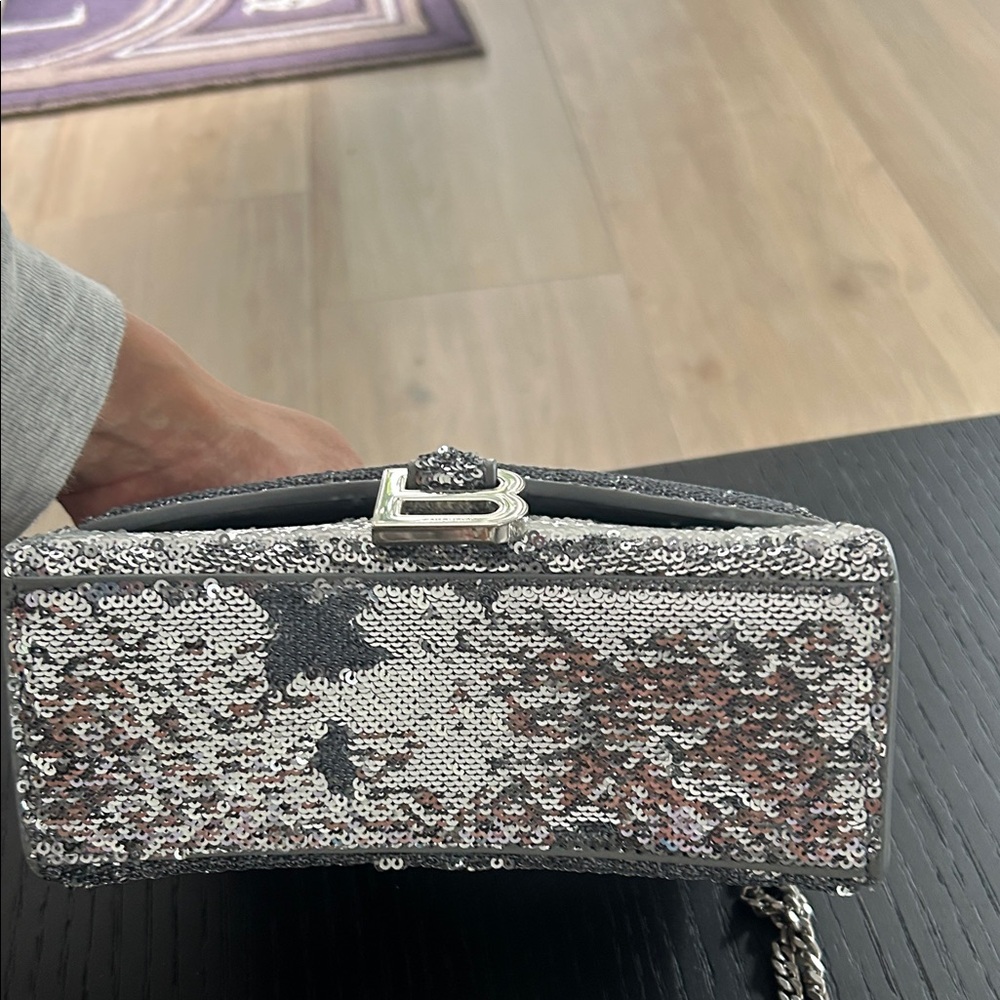 Balenciaga Silver Sequin XS Bag Excellent Condition - Picture 10 of 15
